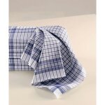 Mouchoirs de travail carreaux bleu et blanc (lot de 12)