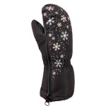 Moufles de ski noir � motifs fille cairn colomby