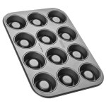 Moule  savarin - zenker - 7423 - acier inoxydable - tflon antiadhrent - 12 mini savarins