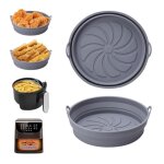 Moule accessoire pour airfryer - yd - silicone - pliable - 20 cm - 2 pices
