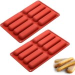 Moule barre de crales 2 pice moule silicone patisserie de 8 cavits pour muffins moule  biscuits ...