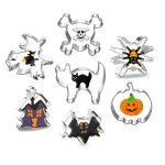 Moule  biscuit - acier inoxydable - 7pcs - dcoration halloween - rutilisable