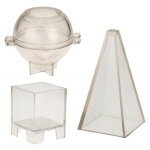 Moules  bougies - diy - 3pcs - pyramide - sphre - cube carr