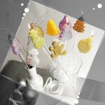 Moule pour bougies - graine creative - rutilisable - 4 formes - 6 btonnets - multicolore