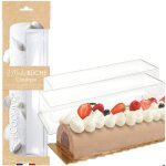 Moule � b�che de no�l en pvc semi - rigide r�utilisable - longueur 30 cm - accessoire de p�tisserie pour ...