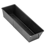 Moule  cake - zenker - extensible 20  35 cm - acier inoxydable - antiadhrent - noir mtallis