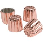 Moules � canel�s en cuivre - debsy - lot de 4 - � 45 cm - cuivre �tam� - conduction optimale - r�sistant ...