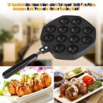 Moule de cuisson au four anti - adh�rent en aluminium12 boules / moulin � cr�pes plaque de po�le takoyaki ...