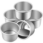 Moules � g�teaux - lot de 5 - moule � quiche - moule rond - moule � g�teau - moule � tarte - fond amovible ...