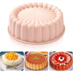 Moule  gteau - antiadhsif - silicone - 20 cm - rutilisable - forme de tournesol