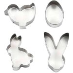 Lot de quatre emporte - pi�ces de p�ques en inox