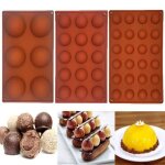 Moule à gâteau en silicone demi - sphère muffin moule à biscuits au chocolat moule de cuisson 3pc pg590 ... Moule à gâteau en silicone demi - sphère muffin moule à biscuits au chocolat moule de cuisson 3pc pg590 ...