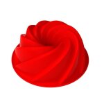 Moule à gâteau - silicone - rond cannelé - antiadhésif - 24 cm - rouge Moule à gâteau - silicone - rond cannelé - antiadhésif - 24 cm - rouge