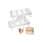 Moule  glace en silicone 8 cellules moule  crme glace avec 200 btonnets et 2 couvercles popsicle ...