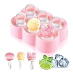Moule  glace - yd - 6 mini moules en silicone - rutilisables - sans bpa - diy popsicles