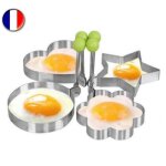 Moule a oeuf en acier inoxydable - forme fleur