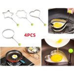 Moule à oeuf au plat - acier inoxydable - 4pcs Moule à oeuf au plat - acier inoxydable - 4pcs