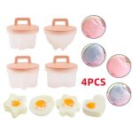 Moule à oeuf au plat en silicone avec couvercle - rose - pp - 7 * 7. 5 cm - 4 pièces Moule à oeuf au plat en silicone avec couvercle - rose - pp - 7 * 7. 5 cm - 4 pièces