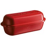 Moule  pain - emile henry - grand cru - cramique haute rsistance - 39. 5 x 16 x 15 cm - rouge