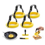 Moule pancake antiadhsif silicone anneaux doeufs poigne rotative  360 degrs pour ?ufs au plat parfaits ...