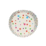 48 caissettes � cupcakes confettis multicolore