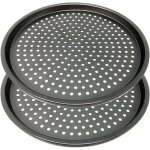Moules � pizza ronds perfor�s antiadh�sifs en acier carbone - plaque � pizza anti - plaque pizza - set ...