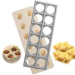 Moule à ravioli - non spécifié - 12 trous - alliage daluminium - argent beige - 30. 4x10. 9x1. 5cm Moule à ravioli - non spécifié - 12 trous - alliage daluminium - argent beige - 30. 4x10. 9x1. 5cm