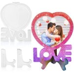 Moule en rsine poxy pour cadre photo en forme de coeur - haopyou