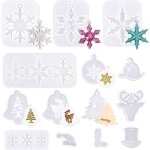 Moule resine epoxy14 pcs moules en silicone en résine époxy avec motif de noël pour confection de bijoux ... Moule resine epoxy14 pcs moules en silicone en résine époxy avec motif de noël pour confection de bijoux ...