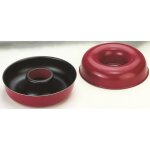 Moule  savarin - ibili - 355828 - aluminium antiadhsif - 28 cm - rouge moucht noir