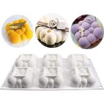 Moule silicone 3d individuel 6 nuages carr bombe relief cloud en silicone flexible pour cake gteau ...