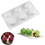 Moule en silicone 6 pomme - rsiste de temprature (de 60  + 230 c)