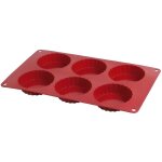 Moule à tarte - crealys - rouge - silicone - 6 tartelettes - anti - adhésif Moule à tarte - crealys - rouge - silicone - 6 tartelettes - anti - adhésif