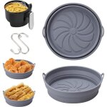 Moule silicone air fryer 2 pièces moule accessoire pour airfryer réutilisable panier friteuse à air chaud ... Moule silicone air fryer 2 pièces moule accessoire pour airfryer réutilisable panier friteuse à air chaud ...