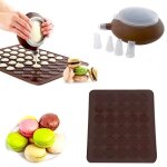 Moule de cuisson - non spcifi - set de macarons - silicone - 30 empreintes - rsistant  - 40c  230c ...