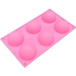 Moule en silicone demi sphère gâteaux chocolats bonbons moule souple 6 trous Moule en silicone demi sphère gâteaux chocolats bonbons moule souple 6 trous