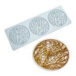 Moule en silicone en forme danneau en forme de feuille pour fondant moule en silicone creux 3d pour chocolat ...