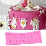 Moule en silicone - lapetitecaverne - décors bébé - pâte à sucre - couleur verte - 175x60x7mm Moule en silicone - lapetitecaverne - décors bébé - pâte à sucre - couleur verte - 175x60x7mm
