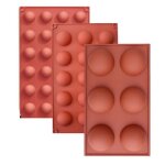Moule en silicone semi - sphère - jormftte - 3 pièces rouge brique - résistant à la chaleur et durable ... Moule en silicone semi - sphère - jormftte - 3 pièces rouge brique - résistant à la chaleur et durable ...