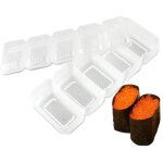 Moule  sushi - noname - nigiri - antiadhsif - 5 rouleaux - plastique sr