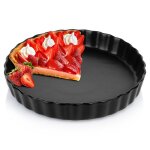 Moule � tarte en c�ramique - vilde - 245 cm - noir - bords profil�s - r�sistant jusqu� 350�c