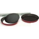 Moule  tarte - ibili - 32 cm - fond amovible - aluminium anti - adhrent - rouge mouchet