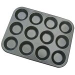 Moule  tartelettes - de buyer - plaque 12 empreintes 7cm - 34x26cm - acier anti - adhsif