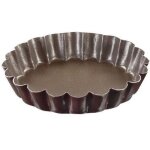 Moule  tartelette - gobel - ronde cannele - 12cm - fond fixe - acier anti - adhrent - hauteur 2cm ...