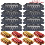 Moule à tartelette - tr513 - 8 pièces - silicone alimentaire - compatible congélateur - noir Moule à tartelette - tr513 - 8 pièces - silicone alimentaire - compatible congélateur - noir
