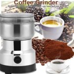 Moulin  caf lectrique 100 - 200w broyeur  graines de lin noix poivre pices mixeur en acier inoxydable ...