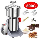 Moulin a cereales inox 800 g ? broyeur � grains 3500 w ? ultra puissant pour grains c�r�ales �pices herbes ...