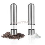 Moulin électrique - inox - 225 cm - pour poivre et épices - couleur gris - adulte Moulin électrique - inox - 225 cm - pour poivre et épices - couleur gris - adulte