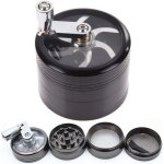 Moulin � herbes - moulin manuel - alliage de zinc - � 40 mm - noir - 4 compartiments