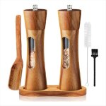 Moulin � poivre moulin � sel et � poivre en bois moulin � sel manuel moulin � �pices avec broyeur en ...